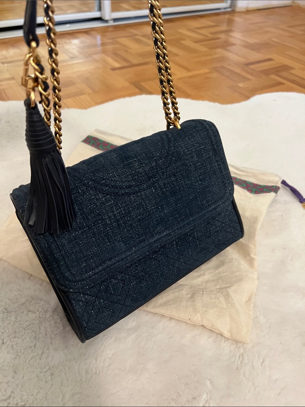 Tory Burch Denim flemming convertible crossbody